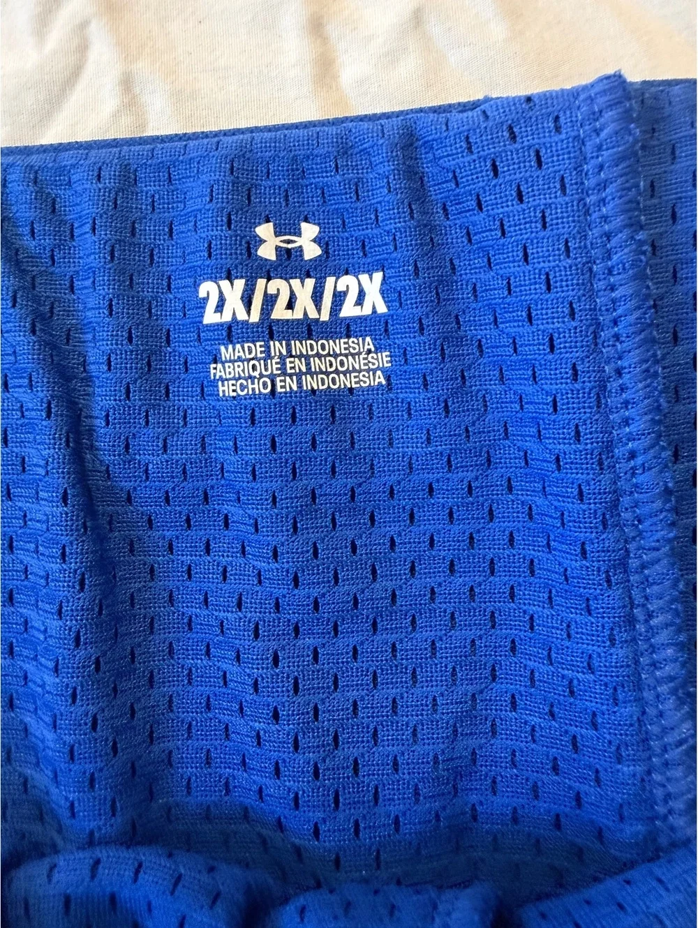 Under Armour Athletic Blue Mesh Shorts Size 2XL